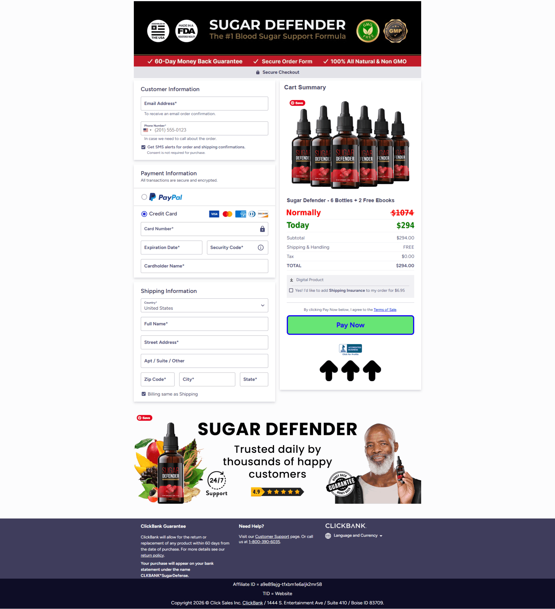Sugar Defender - Blood Sugar Support
